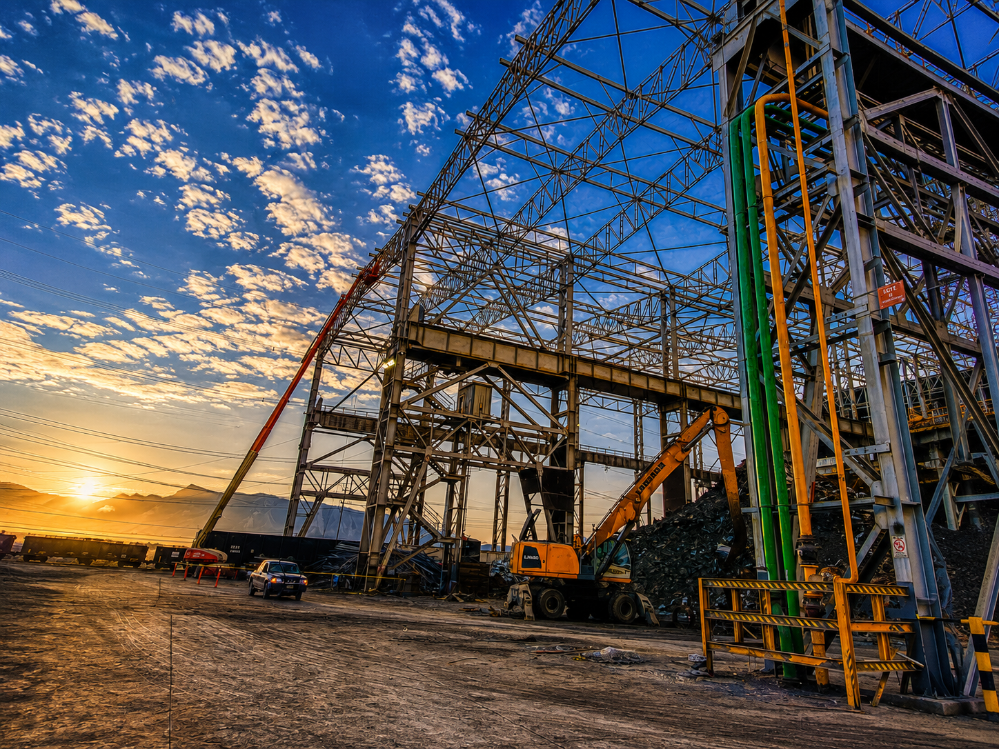 Construcción de estructura e infraestructura industrial